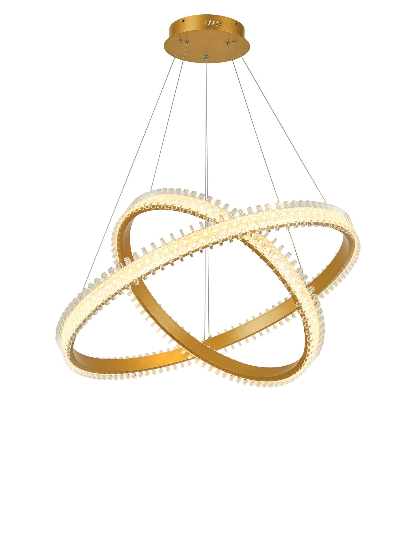 Thumprints Brushed Gold Fusion Foyer Chandelier