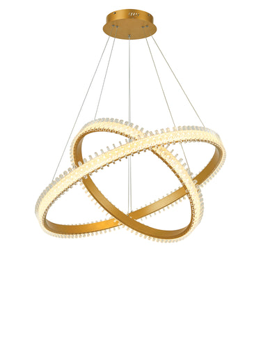 Thumprints Fusion Brushed Gold Foyer Chandelier T1048