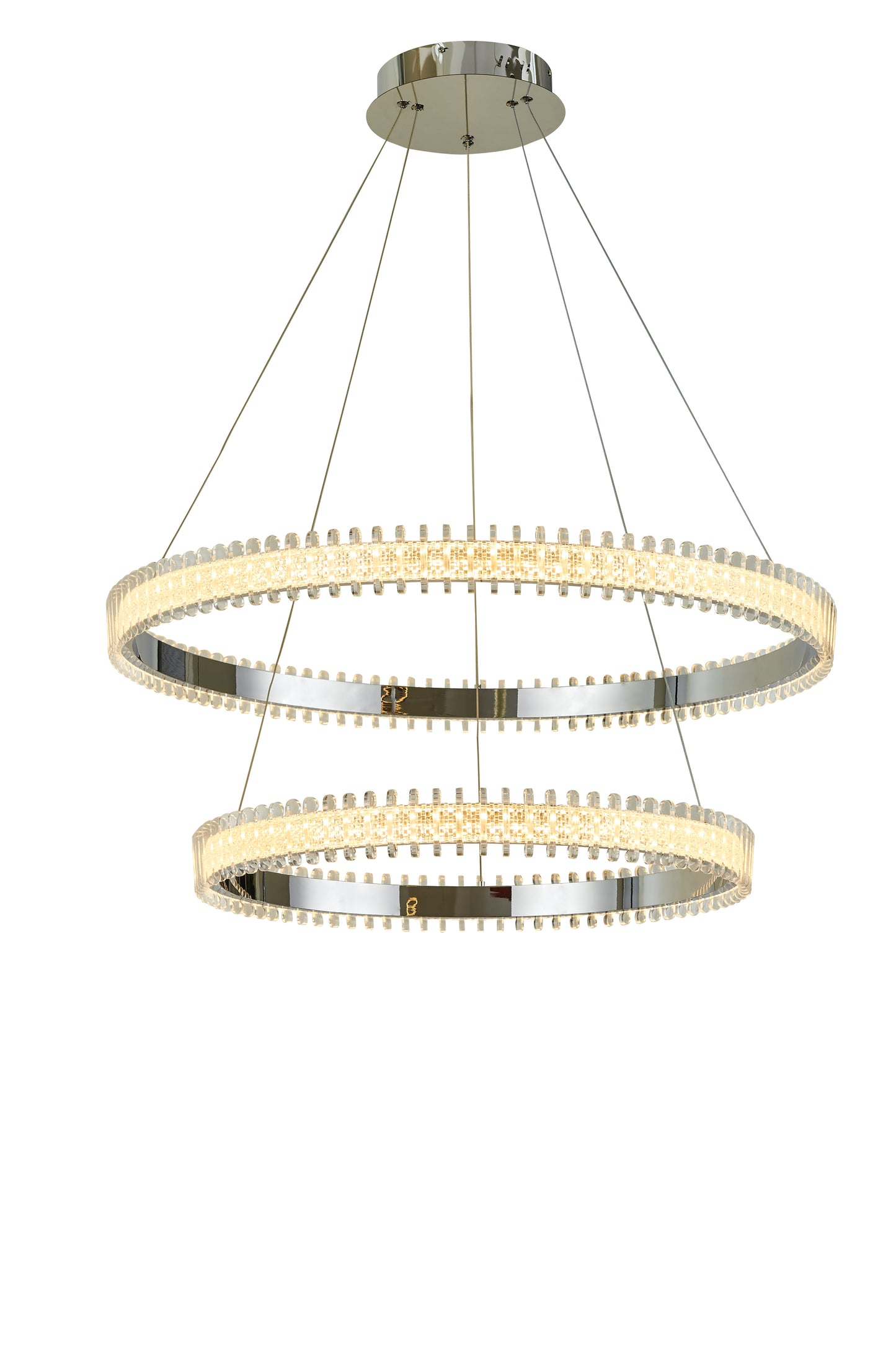 Thumprints Chrome Fusion Foyer Chandelier