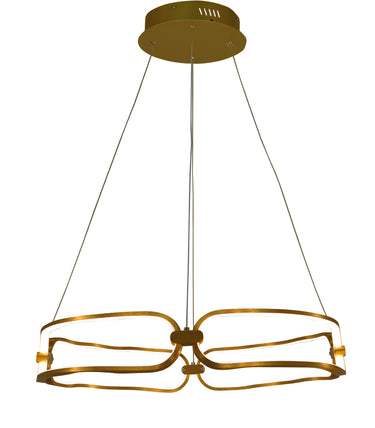 Thumprints Luka Brushed Gold Dining Chandelier T1072