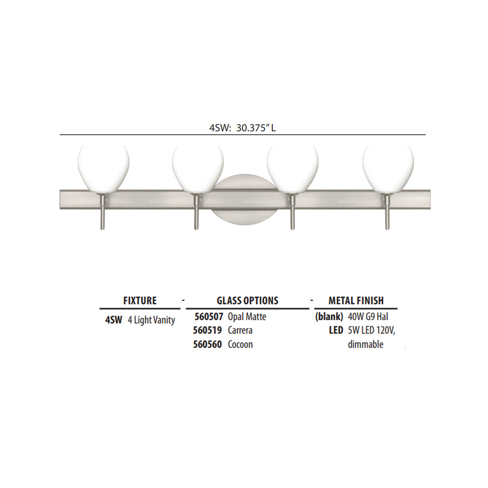 Besa Lighting Tay Tay 4 Bath Light