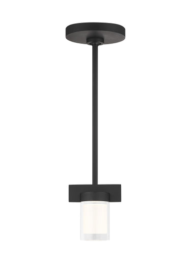 Visual Comfort Esfera small pendant light 700TDESF5 in black finish for modern kitchen island lighting.