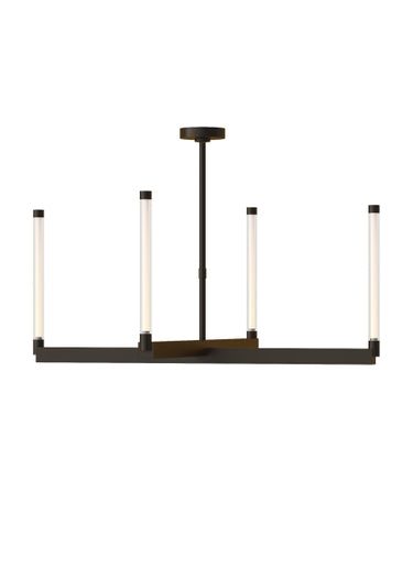 Visual Comfort Phobos 36" Chandelier with Tubular Glass – Integrated LED for Dining & Living Rooms