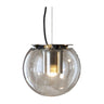 Globe 827 suspension pendant lighting by Oluce in satin gold finish for bedrooms