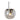 Contemporary glass suspension lamp with satin gold finish metal insert