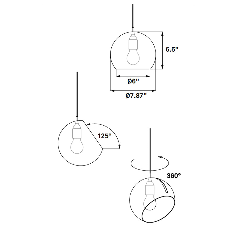 Tilt Globe Pendant Light of Nyta