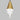 Energy-efficient natural brass Turret conical pendant for sophisticated interior spaces.