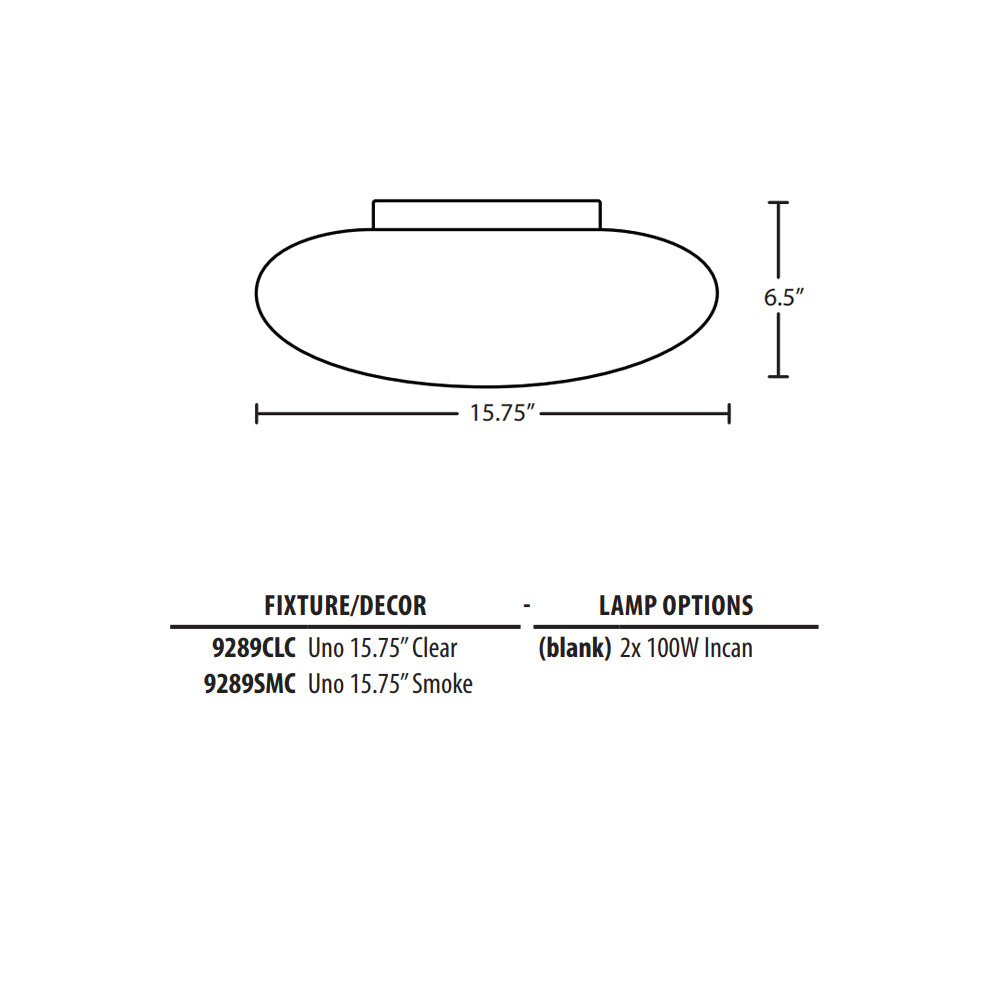 Besa Lighting Uno 16 Ceiling Light