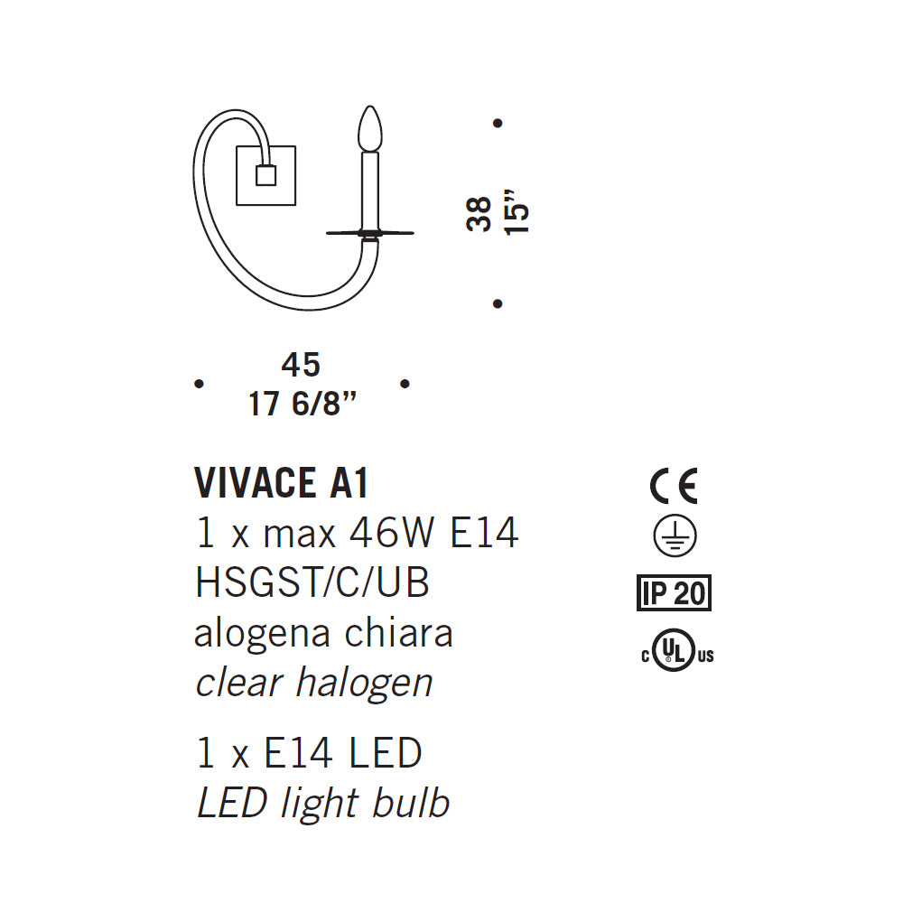De Majo Vivace A1 Wall Light