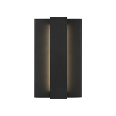 Modern Black LED Outdoor Wall Light, Windfall 8, 3000K, ADA