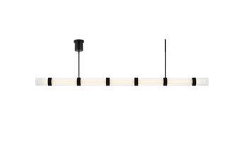 Wit 7 Glass Linear Pendant | Visual Comfort Modern
