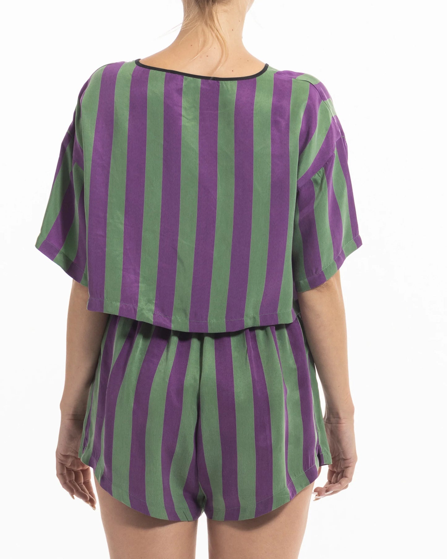 niLuu Women’s Harper Crop Tee Stripe