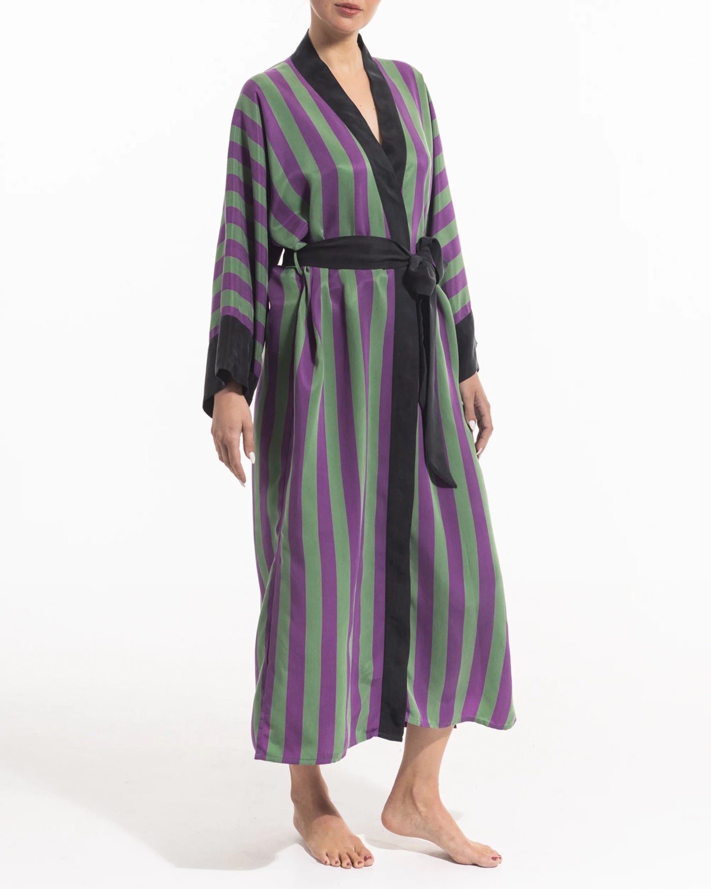 niLuu Women’s Kimono Robe Stripe