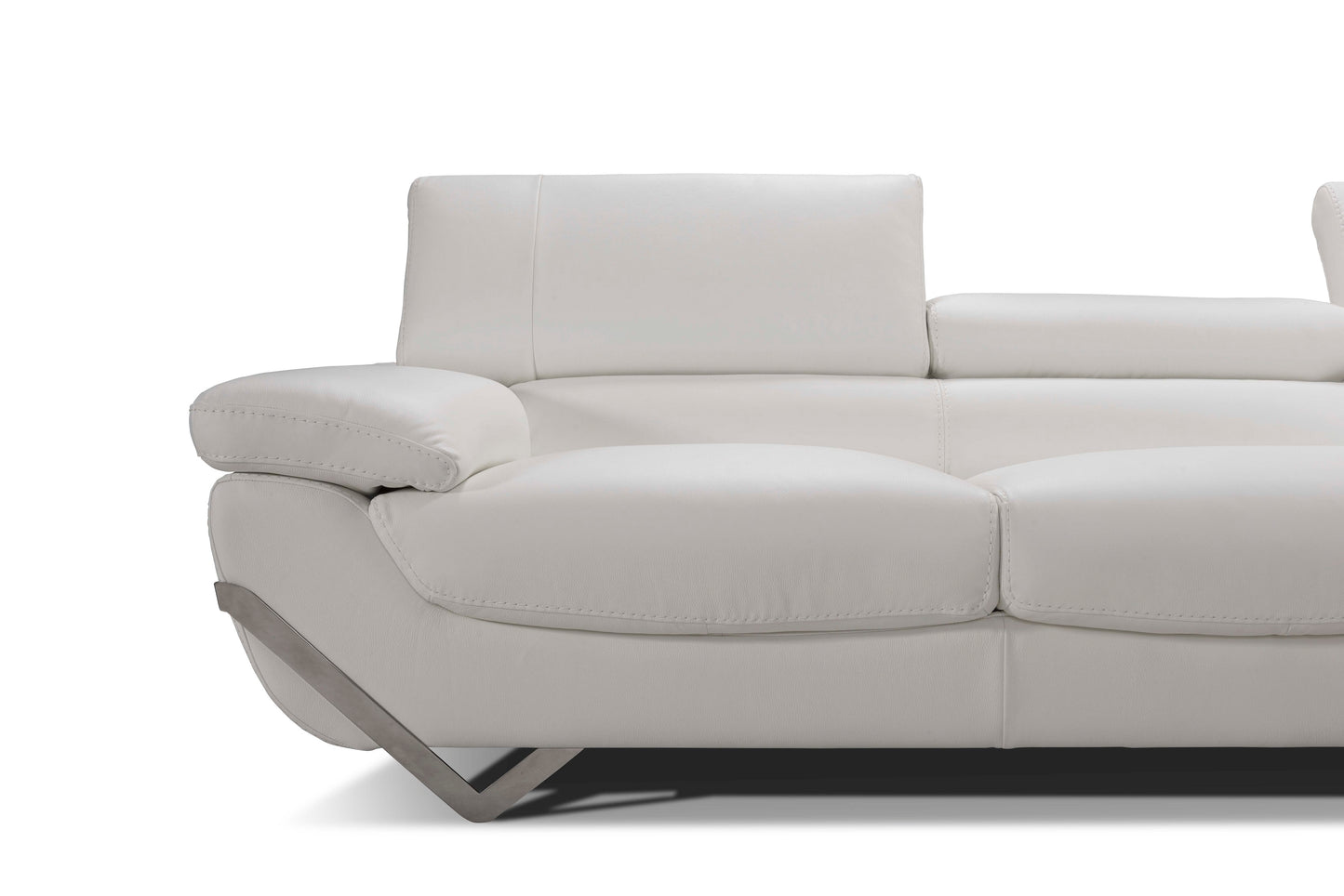 Atelier Italiana I732 White Sectional Sofa Right Facing Chaise by Incanto