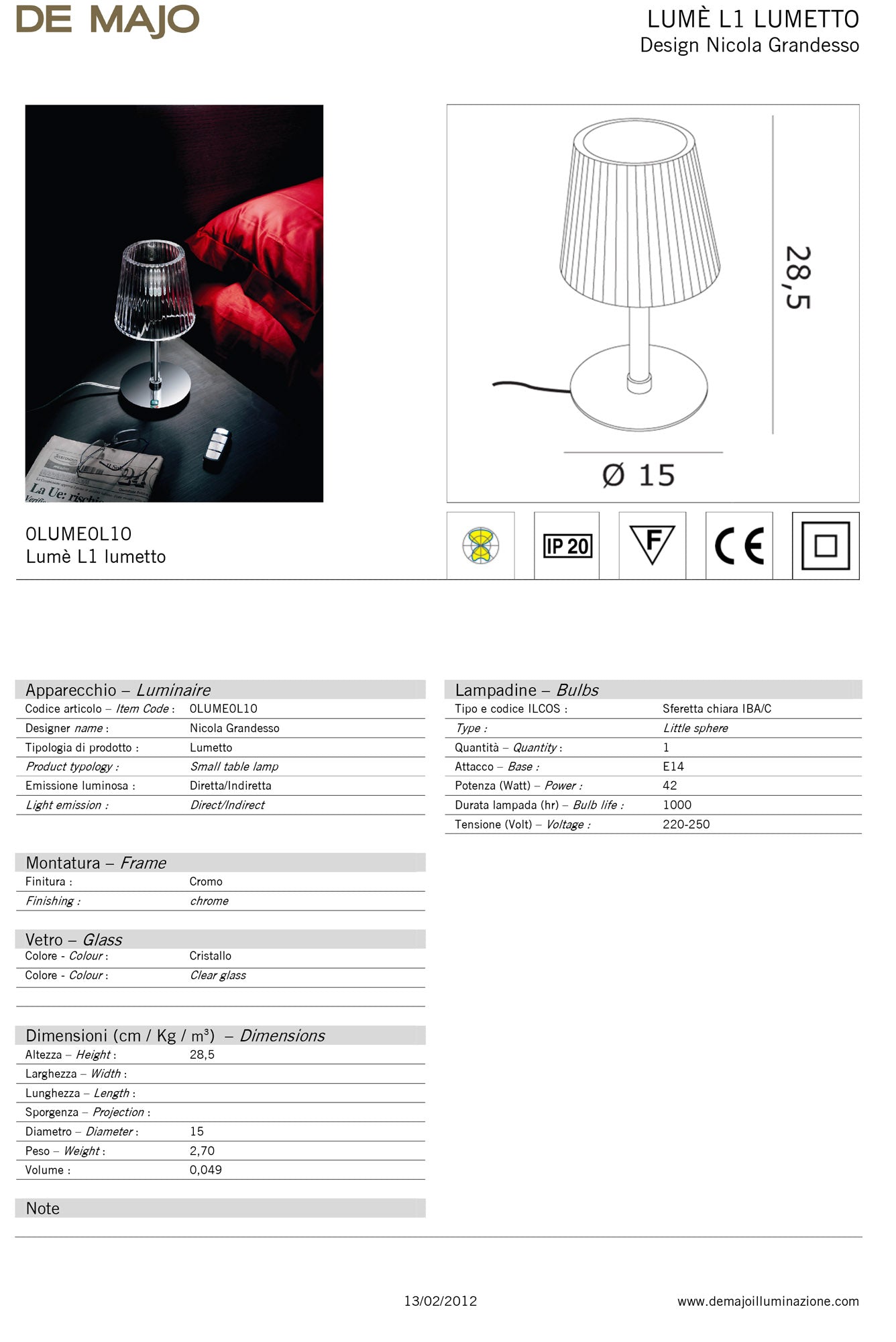 De Majo Lume Table Lamp