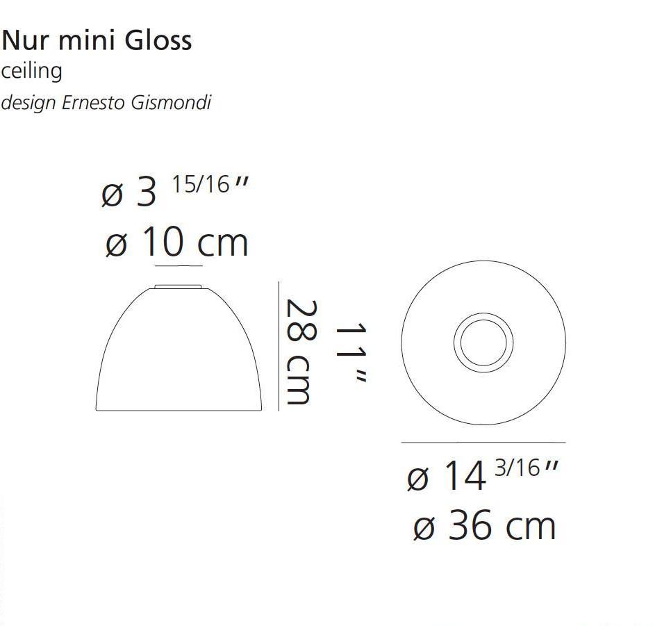Artemide Nur Mini Gloss Led Ceiling Light 5