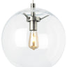 Modern clear glass hanging light for entryways and professional spaces