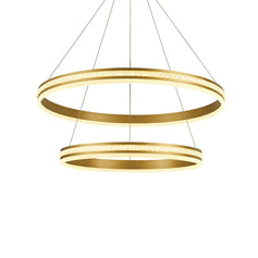 Thumprints Aurora brushed gold LED dining chandelier