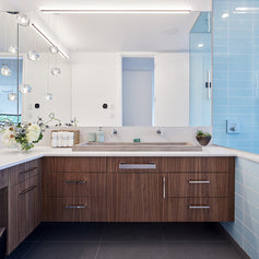 Viso Cubie crystal cube pendants installed in an interior