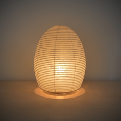Asano Washi Paper Lamps & Paper Moon by Shigeru Uchida