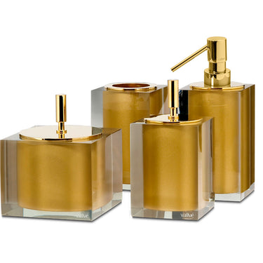 Gloss Gold Toothbrush Holder by Vallvé, alternate angle