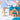Landscape Blocks Large by Eguchi Toys, houses with blue roofs