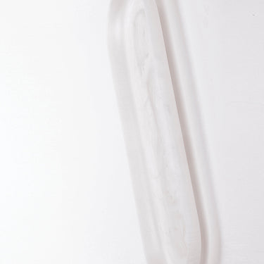 Botton Oval Tray Pearl by Vallvé, in a styled bathroom