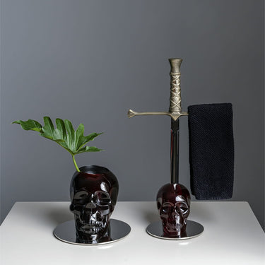 Cranium Vintage Towel Rack Smoke by Vallvé, alternate angle
