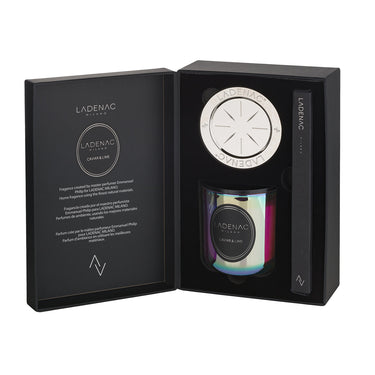 Ladenac Urban Senses Candle 500 g – Caviar Lime candle in its open gift box
