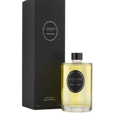 Ladenac Urban Senses 500 ml refill – Fleurs de Fruit refill bottle beside its black box
