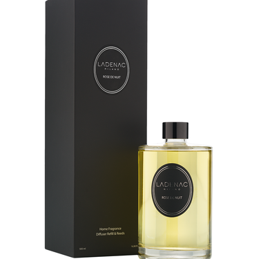 Ladenac Urban Senses 500 ml refill – Rose de Nuit refill bottle beside its black box