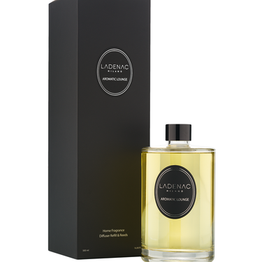 Ladenac Urban Senses 500 ml refill – Aromatic Lounge refill bottle beside its black box
