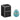 Ladenac Bois de Russie 220 g egg – Light Blue Golden Stripes with Crystals egg beside its black gift box