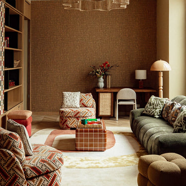 Spirit wool rug in Beige, full view