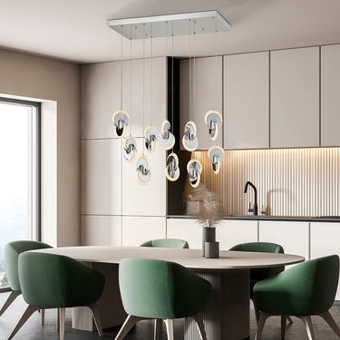 Finesse Decor Deuterium Rectangular Chandelier Chrome