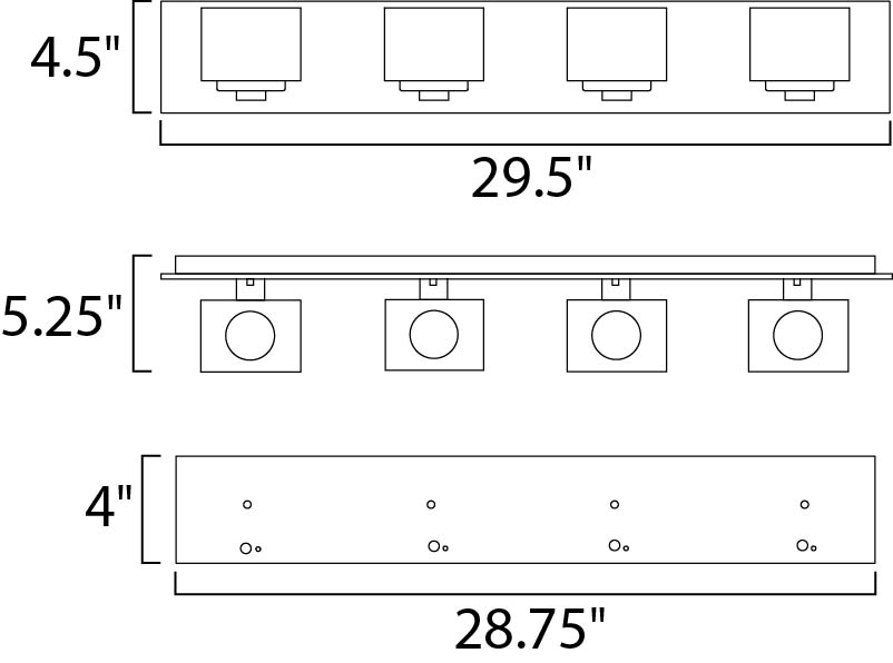 Maxim Cubic 4-Light Bath Vanity