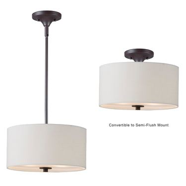 Maxim Lighting Bongo 2-Light Pendant/Semi-Flush Mount Oil Rubbed Bronze