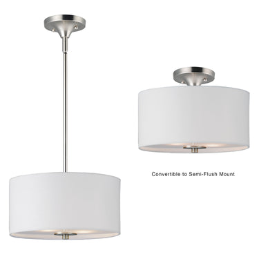 Maxim Lighting Bongo 2-Light Pendant/Semi-Flush Mount Satin Nickel