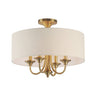Maxim Lighting Bongo 4-Light Pendant/Semi-Flush Mount Natural Aged Brass