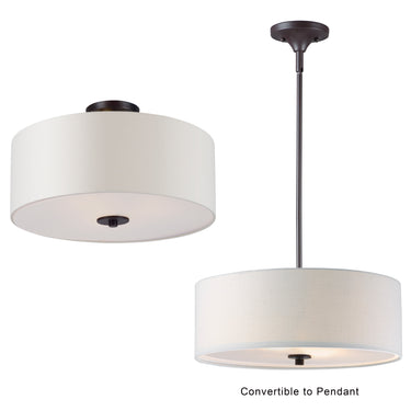 Maxim Lighting Bongo 3-Light Pendant/Semi-Flush Mount Oil Rubbed Bronze