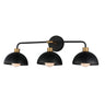 Maxim Lighting Thelonious 3-Light Bath Vanity Black/Natural Aged Brass