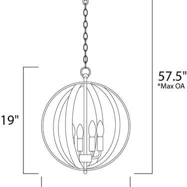 Maxim Lighting Provident 4-Light Chandelier Black