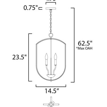 Maxim Lighting Provident 4-Light Chandelier Black