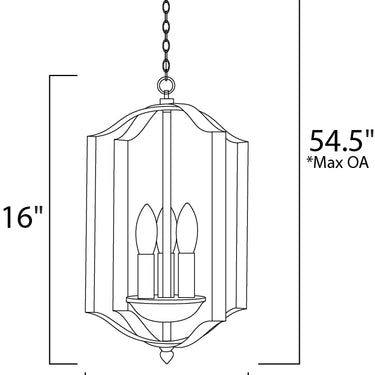 Maxim Lighting Provident 3-Light Chandelier Satin Nickel