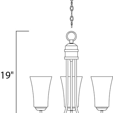 Maxim Lighting Logan 3-Light Chandelier Oil Rubbed Bronze