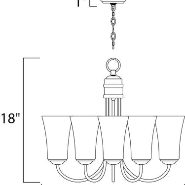 Maxim Lighting Logan 5-Light Chandelier Oil Rubbed Bronze