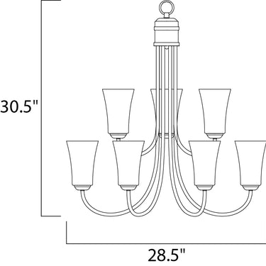 Maxim Lighting Logan 9-Light Chandelier Oil Rubbed Bronze