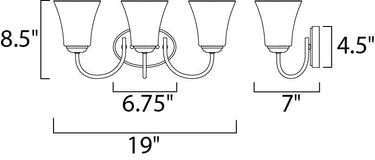 Maxim Lighting Logan 3-Light Bath Vanity Oil Rubbed Bronze
