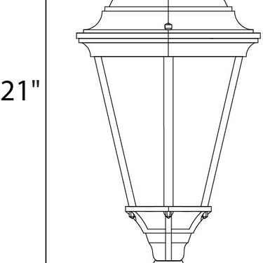 Maxim Lighting Westlake Cast Outdoor Pole/Post Lantern Black