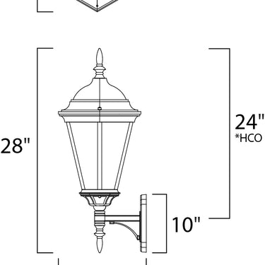 Maxim Lighting Westlake Cast 3-Light Outdoor Wall Lantern Black